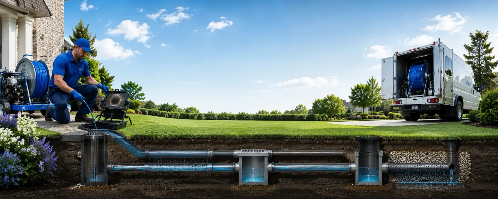 Outdoor drain cleaning information for Alum Bank, PA
